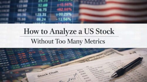 Illustration showing focused stock analysis using key metrics instead of excessive financial ratios