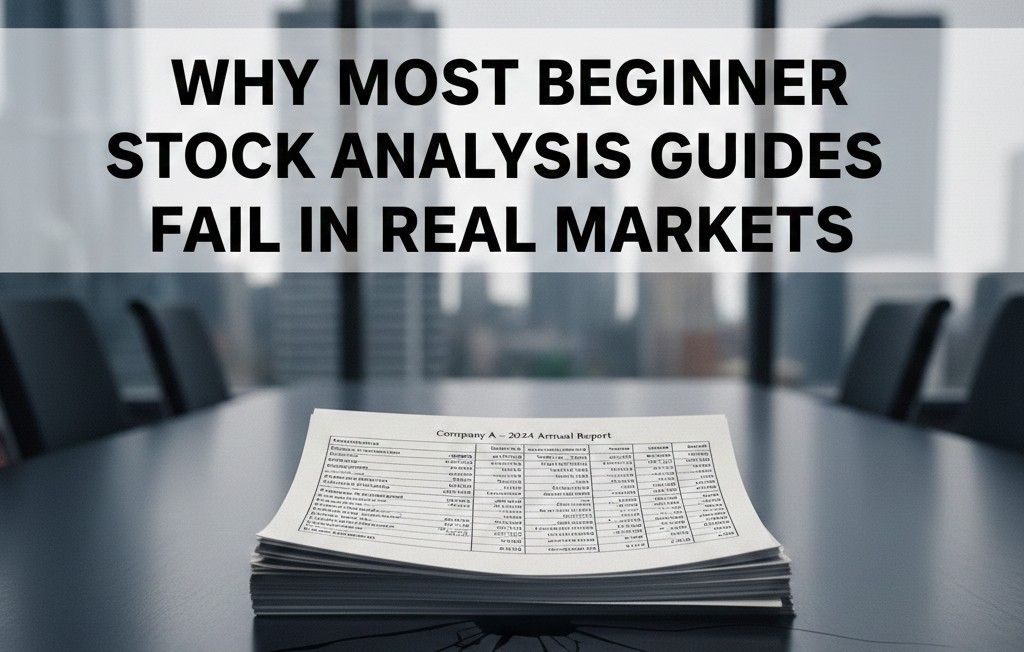 Illustration showing how beginner stock analysis breaks down in real market conditions