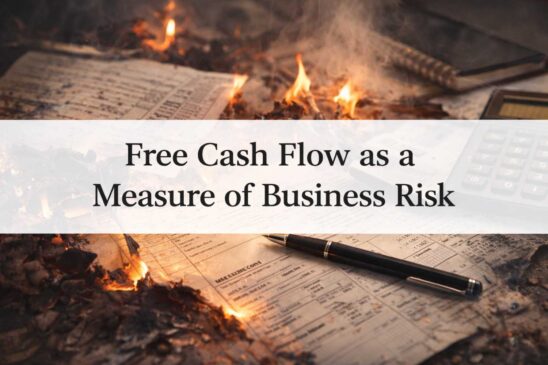 Illustration showing how free cash flow reflects financial flexibility and business risk