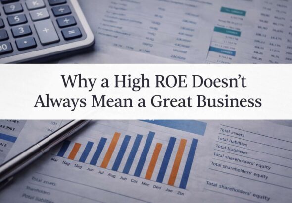 Financial documents and balance sheet analysis illustrating return on equity evaluation